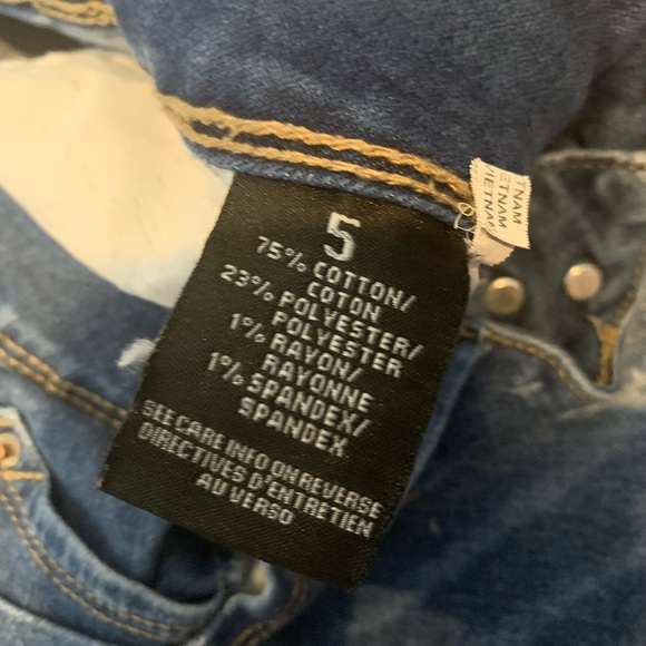 blue ripped jeans size 5 - Picture 3 of 5